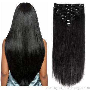 Uniky Top Quality Body Wave Clip In Hair Extensions For Wholesale Unprocessed Virgin 100% Human Hair